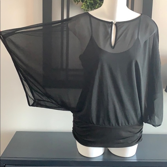 Jennifer Lopez | Tops | Jennifer Lopez Womens Black Batwing Top | Poshmark